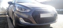 5 799 р. Решётка радиатора YTG  Hyundai Solaris  RBr (2010-2014) седан дорестайлинг (Неокрашенная)  с доставкой в г. Пермь. Увеличить фотографию 6