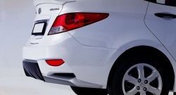 5 799 р. Лип спойлер Style  Hyundai Solaris  RBr (2010-2017) седан дорестайлинг, седан рестайлинг (Неокрашенный)  с доставкой в г. Пермь. Увеличить фотографию 2