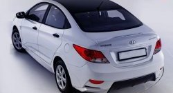 5 799 р. Лип спойлер Style  Hyundai Solaris  RBr (2010-2017) седан дорестайлинг, седан рестайлинг (Неокрашенный)  с доставкой в г. Пермь. Увеличить фотографию 4