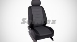 Чехлы для сидений SeiNtex (экокожа) Hyundai Solaris  RBr (2010-2017) седан дорестайлинг, седан рестайлинг (Черный, вставка серая)