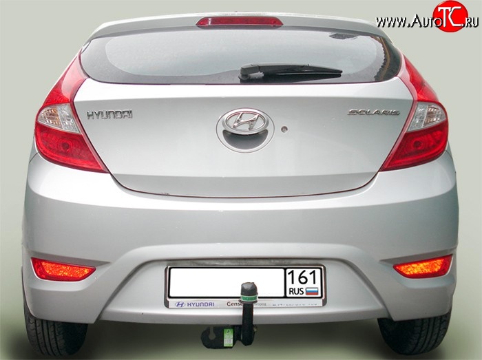 6 849 р. Фаркоп Лидер Плюс Hyundai Solaris RBr седан дорестайлинг (2010-2014) (Без электропакета)  с доставкой в г. Пермь