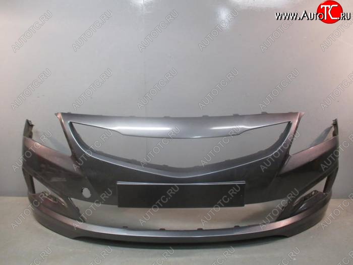2 699 р. Бампер передний SPARD Hyundai Solaris RBr седан рестайлинг (2014-2017) (Неокрашенный)  с доставкой в г. Пермь