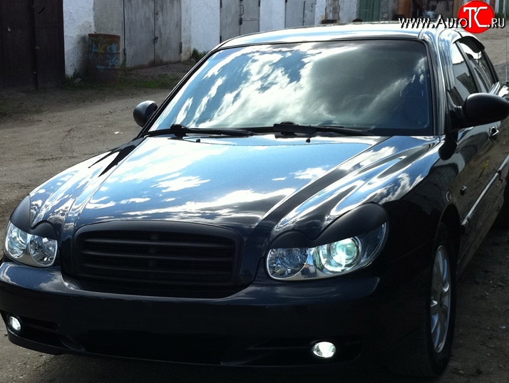 1 699 р. Реснички на фары M-VRS 3 Hyundai Sonata EF рестайлинг ТагАЗ (2001-2013) (Неокрашенные)  с доставкой в г. Пермь