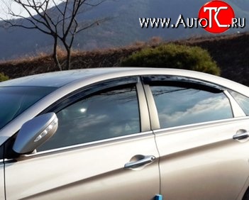 999 р. Комплект дефлекторов окон (ветровиков) 4 шт. Russtal Hyundai Sonata YF (2009-2014)  с доставкой в г. Пермь