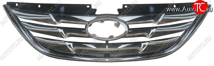 2 679 р. Решётка радиатора SAT (хром) Hyundai Sonata YF (2009-2014) (Неокрашенная)  с доставкой в г. Пермь