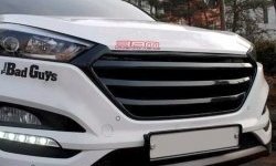9 649 р. Решётка радиатора CT Hyundai Tucson LM (2010-2017) (Неокрашенная)  с доставкой в г. Пермь. Увеличить фотографию 4