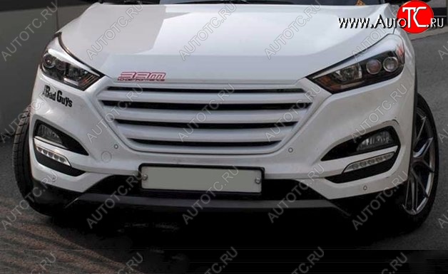 9 649 р. Решётка радиатора CT Hyundai Tucson LM (2010-2017) (Неокрашенная)  с доставкой в г. Пермь