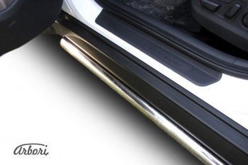 13 049 р. Защита штатных порогов Arbori (нержавейка, d57 mm). Hyundai Tucson TL дорестайлинг (2015-2018)  с доставкой в г. Пермь. Увеличить фотографию 2