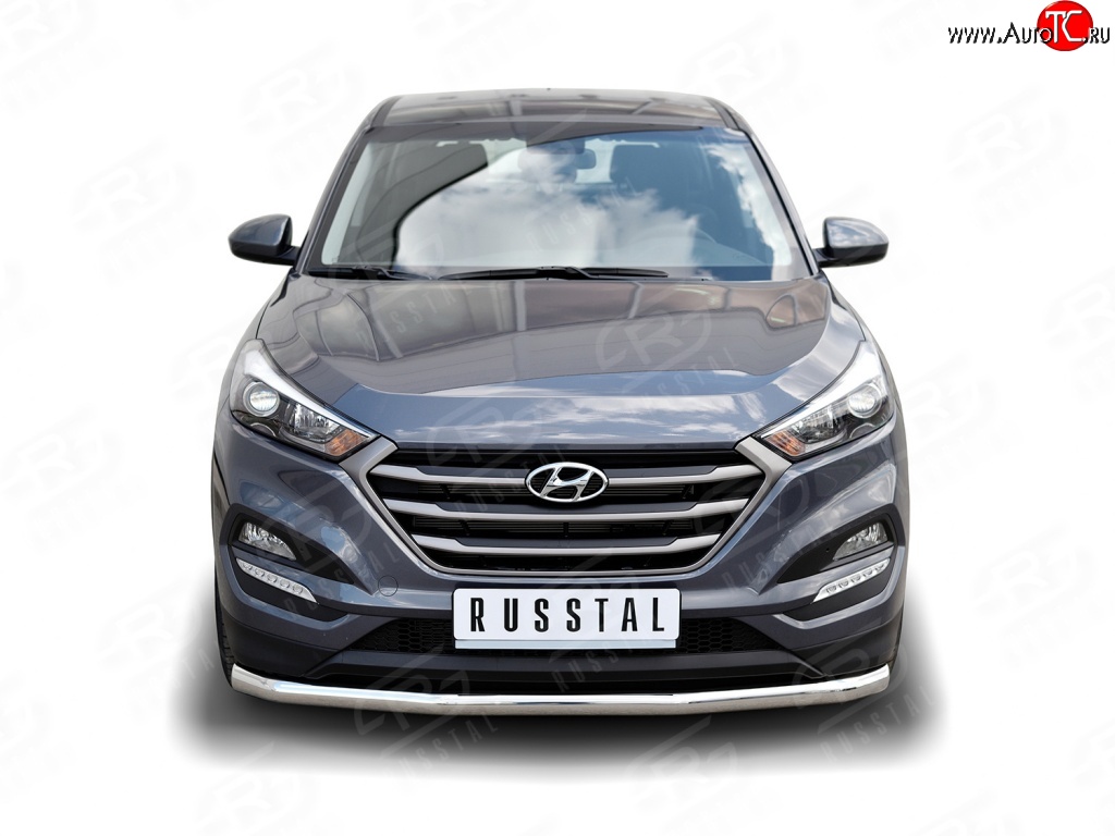 15 449 р. Одинарная защита переднего бампера диаметром 63 мм Russtal Hyundai Tucson TL дорестайлинг (2015-2018)  с доставкой в г. Пермь