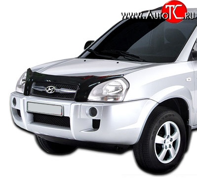 2 799 р. Дефлектор капота NovLine Hyundai Tucson JM (2004-2010)  с доставкой в г. Пермь