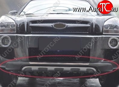20 549 р. Накладка на передний бампер CT Hyundai Tucson JM (2004-2010) (Неокрашенная)  с доставкой в г. Пермь