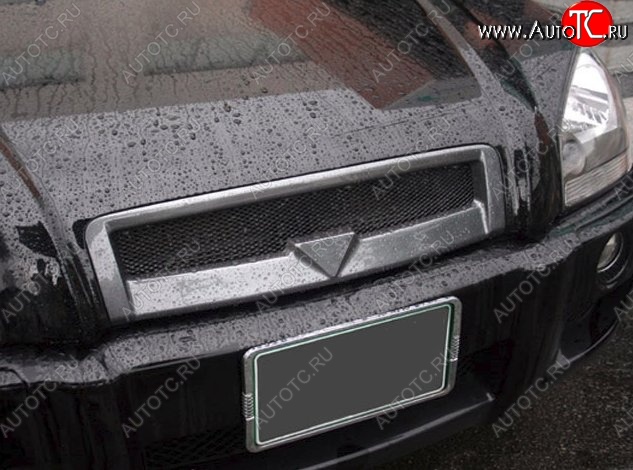 4 599 р. Решётка радиатора RoadRuns Hyundai Tucson JM (2004-2010) (Неокрашенная)  с доставкой в г. Пермь