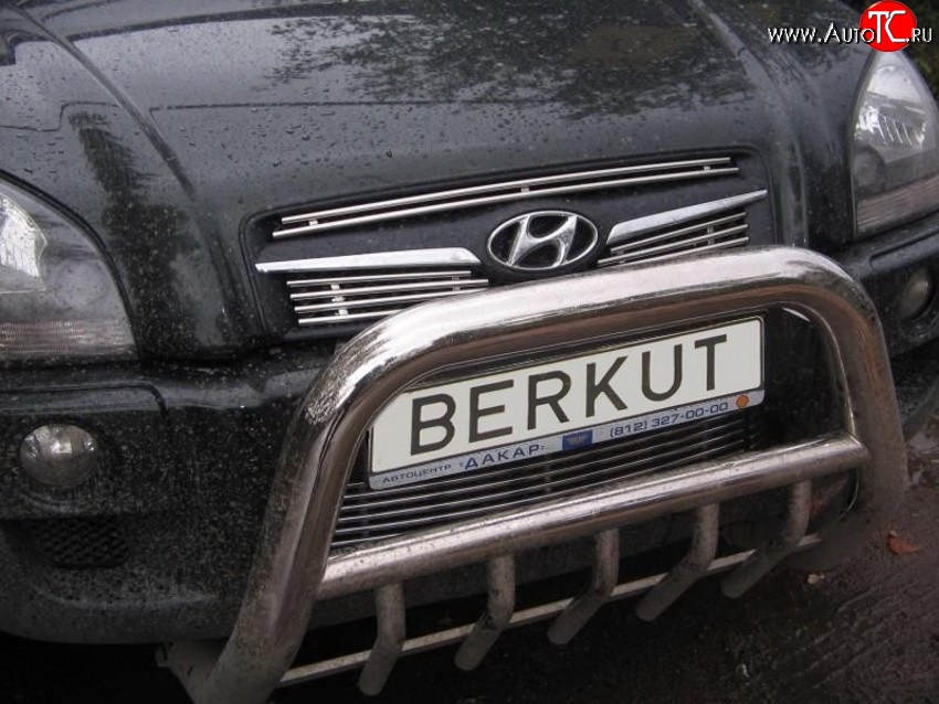 4 799 р. Декоративная вставка воздухозаборника Berkut Hyundai Tucson JM (2004-2010)  с доставкой в г. Пермь