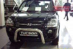 18 764 р. Защита переднего бампера Souz-96 (d76) Hyundai Tucson JM (2004-2010)  с доставкой в г. Пермь. Увеличить фотографию 2