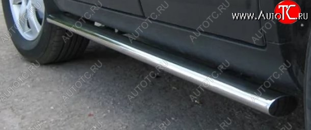 17 399 р. Защита порогов из овальной трубы диаметром 75x42 мм Russtal Hyundai Tucson JM (2004-2010)  с доставкой в г. Пермь