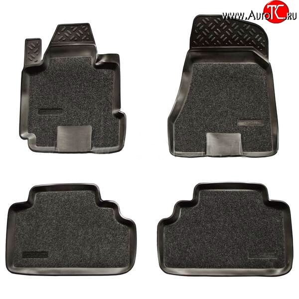 3 589 р. Комплект ковриков в салон Aileron 4 шт. (полиуретан, покрытие Soft) Hyundai Tucson JM (2004-2010)  с доставкой в г. Пермь
