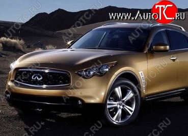 17 299 р. Накладка на передний бампер CT INFINITI FX35 S50 дорестайлинг (2002-2005) (Неокрашенная)  с доставкой в г. Пермь