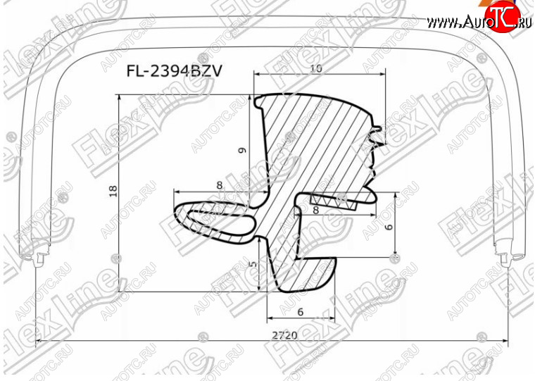 3 479 р. Молдинг лобового стекла FlexLine INFINITI FX35 S50 дорестайлинг (2002-2005)  с доставкой в г. Пермь