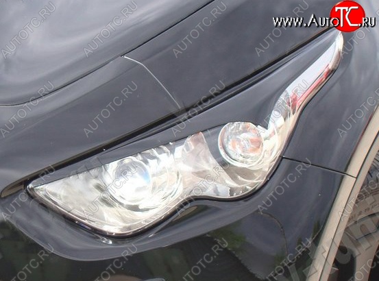 1 299 р. Реснички на фары Tuning-Sport v1 INFINITI FX35 S51 дорестайлинг (2008-2011) (Неокрашенные)  с доставкой в г. Пермь