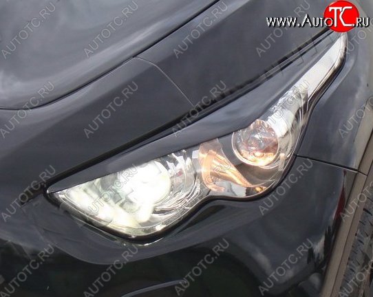 1 299 р. Реснички на фары Tuning-Sport v2 INFINITI FX35 S51 дорестайлинг (2008-2011) (Неокрашенные)  с доставкой в г. Пермь