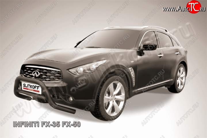 30 999 р. Кенгурятник d76 низкий INFINITI FX35 S51 дорестайлинг (2008-2011) (Цвет: серебристый)  с доставкой в г. Пермь