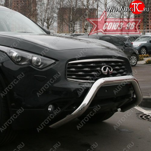 25 019 р. Защита переднего бампера Souz-96 (d76) INFINITI FX35 S51 дорестайлинг (2008-2011)  с доставкой в г. Пермь