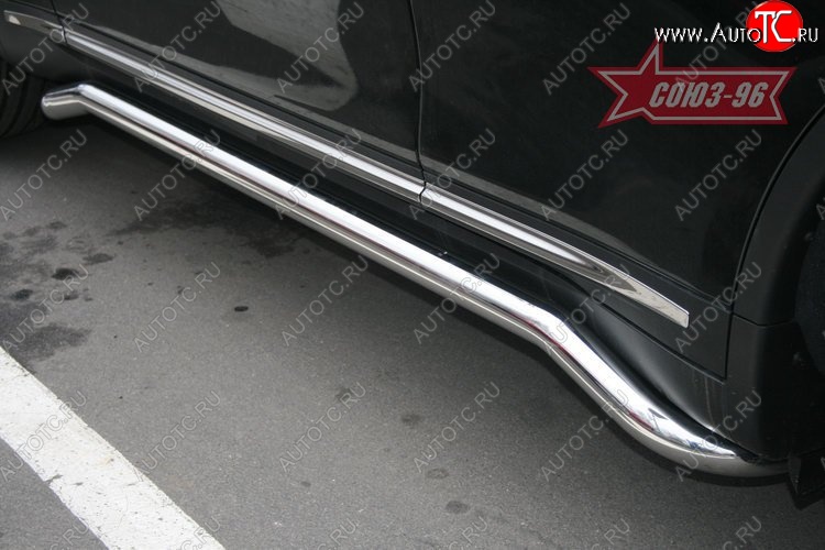 15 659 р. Защита штатных порогов Souz-96 (d60) INFINITI FX50 S51 рестайлинг (2012-2014)  с доставкой в г. Пермь