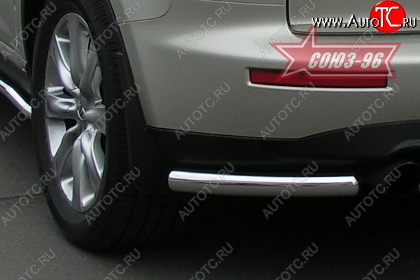 10 664 р. Защита заднего бампера из боковых уголков Souz-96 (d60) INFINITI FX35 S51 дорестайлинг (2008-2011)  с доставкой в г. Пермь