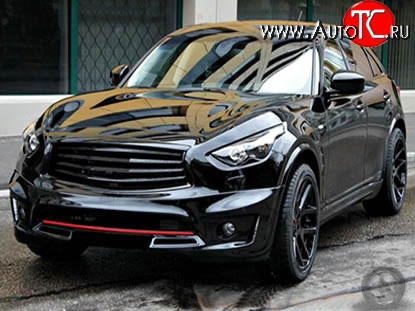 11 499 р. Решётка радиатора Elford INFINITI FX37 S51 рестайлинг (2011-2013) (Неокрашенная)  с доставкой в г. Пермь