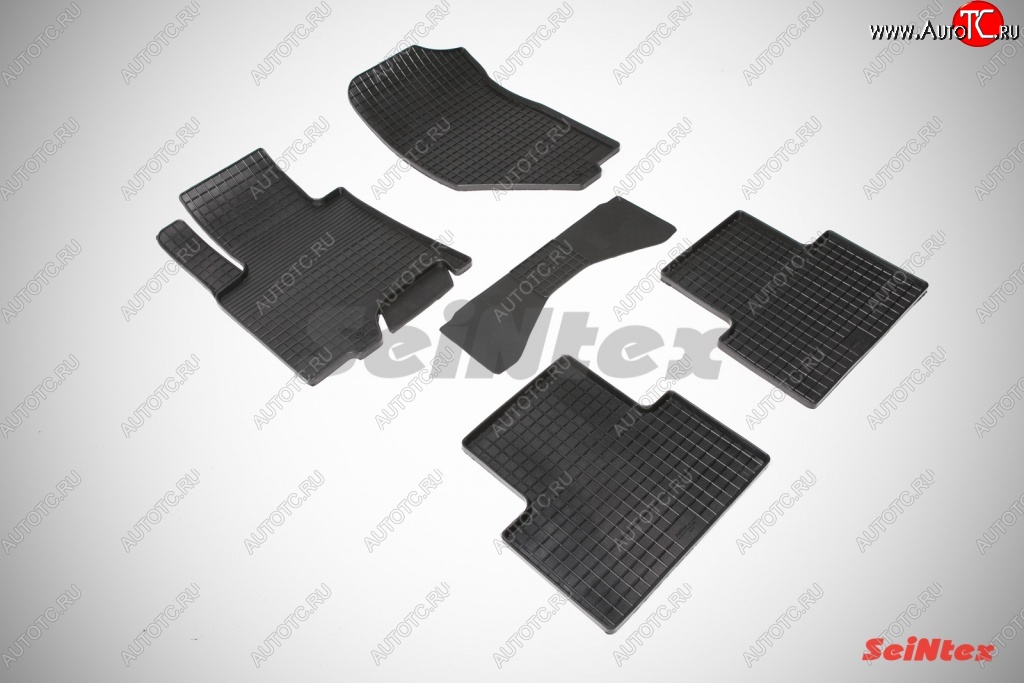 4 099 р. Износостойкие коврики в салон с рисунком Сетка SeiNtex Premium 4 шт. (резина) INFINITI FX37 S51 дорестайлинг (2008-2011)  с доставкой в г. Пермь
