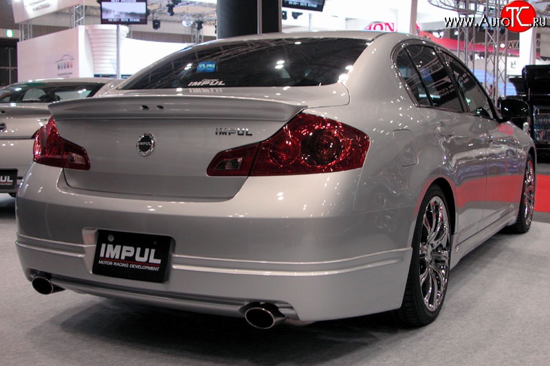 25 249 р. Накладка на задний бампер Impul INFINITI G35 V36 седан (2006-2015) (Неокрашенная)  с доставкой в г. Пермь