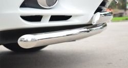 12 999 р. Защита переднего бампера (2 трубыØ75х42 и 63 мм, нержавейка) Russtal INFINITI JX35 (2012-2014)  с доставкой в г. Пермь. Увеличить фотографию 2