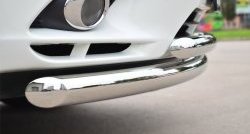 20 399 р. Защита переднего бампера (2 трубыØ76 и 63 мм, нержавейка) SLITKOFF INFINITI JX35 (2012-2014)  с доставкой в г. Пермь. Увеличить фотографию 2
