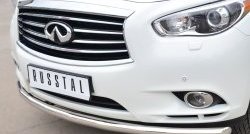 16 299 р. Одинарная защита переднего бампера диаметром 63 мм SLITKOFF INFINITI JX35 (2012-2014)  с доставкой в г. Пермь. Увеличить фотографию 2