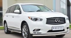 16 299 р. Одинарная защита переднего бампера диаметром 63 мм SLITKOFF INFINITI JX35 (2012-2014)  с доставкой в г. Пермь. Увеличить фотографию 4