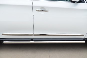 19 999 р. Защита порогов из круглой трубы диаметром 63 мм SLITKOFF v3 INFINITI JX35 (2012-2014)  с доставкой в г. Пермь. Увеличить фотографию 2