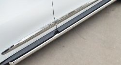 70 999 р. Защита порогов из круглой трубы диаметром 63 мм Russtal INFINITI JX35 (2012-2014) (Защита порогов с со скосами на торцах (вариант 1))  с доставкой в г. Пермь. Увеличить фотографию 3