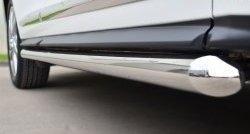 70 999 р. Защита порогов из круглой трубы диаметром 63 мм Russtal INFINITI JX35 (2012-2014) (Защита порогов с со скосами на торцах (вариант 1))  с доставкой в г. Пермь. Увеличить фотографию 4