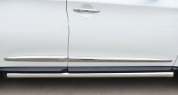 70 999 р. Защита порогов из круглой трубы диаметром 63 мм Russtal INFINITI JX35 (2012-2014) (Защита порогов с со скосами на торцах (вариант 1))  с доставкой в г. Пермь. Увеличить фотографию 6