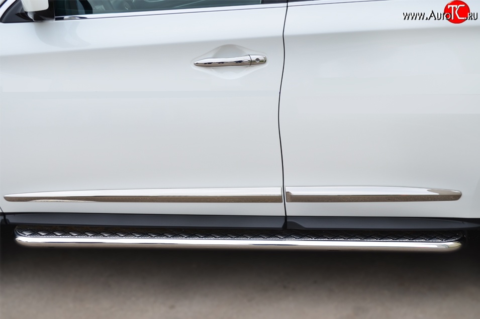 24 649 р. Широкая защита порогов SLITKOFF INFINITI JX35 (2012-2014)  с доставкой в г. Пермь