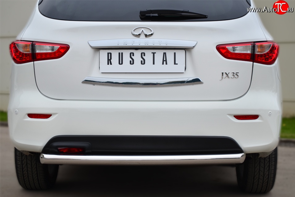 14 999 р. Одинарная защита заднего бампера из трубы диаметром 63 мм SLITKOFF  INFINITI JX35 (2012-2014)  с доставкой в г. Пермь