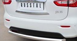 15 399 р. Одинарная защита заднего бампера из трубы диаметром 76 мм SLITKOFF  INFINITI JX35 (2012-2014)  с доставкой в г. Пермь. Увеличить фотографию 2