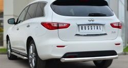 15 399 р. Одинарная защита заднего бампера из трубы диаметром 76 мм SLITKOFF  INFINITI JX35 (2012-2014)  с доставкой в г. Пермь. Увеличить фотографию 4
