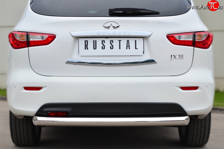 15 399 р. Одинарная защита заднего бампера из трубы диаметром 76 мм SLITKOFF  INFINITI JX35 (2012-2014)  с доставкой в г. Пермь