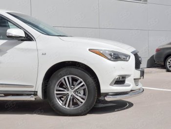 18 349 р. Защита переднего бампера (Ø76 мм, нержавейка) SLITKOFF INFINITI QX60 L50 рестайлинг (2016-2021)  с доставкой в г. Пермь. Увеличить фотографию 2