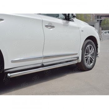 19 999 р. IЗащита порогов (Ø63 мм) SLITKOFF  INFINITI QX60  L50 (2016-2021) рестайлинг (Вариант 3 (круглые торцы под 90°))  с доставкой в г. Пермь. Увеличить фотографию 2