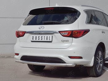 17 649 р. Одинарная защита заднего бампера из трубы d63 мм SLITKOFF INFINITI QX60 L50 рестайлинг (2016-2021)  с доставкой в г. Пермь. Увеличить фотографию 3
