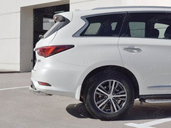 18 349 р. Одинарная защита заднего бампера из трубы диаметром 76 мм SLITKOFF INFINITI QX60 L50 рестайлинг (2016-2021)  с доставкой в г. Пермь. Увеличить фотографию 3