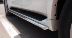 16 549 р. Защита порогов из круглой трубы диаметром 42 мм SLITKOFF INFINITI QX80 Z62 1-ый рестайлинг (2014-2018)  с доставкой в г. Пермь. Увеличить фотографию 3