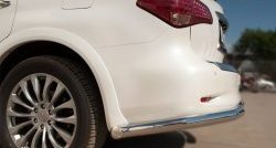16 849 р. Защита заднего бампера (Ø76 мм уголки, нержавейка) SLITKOFF  INFINITI QX80  Z62 (2014-2018) 1-ый рестайлинг  с доставкой в г. Пермь. Увеличить фотографию 3